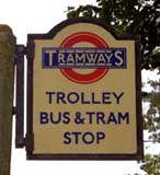  Trolleybus and Tram Stop sign 