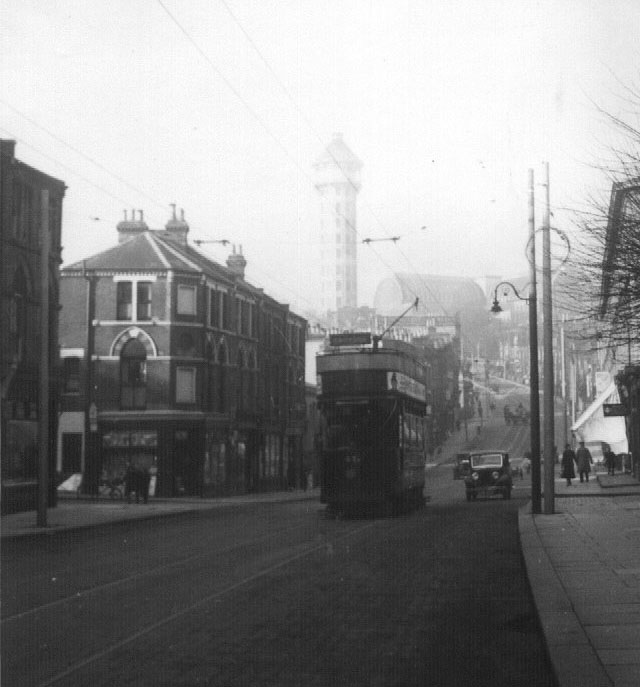 Tram at bottom of Anerley Hill