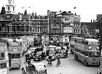  Hammersmith Broadway showing trolleybuses 