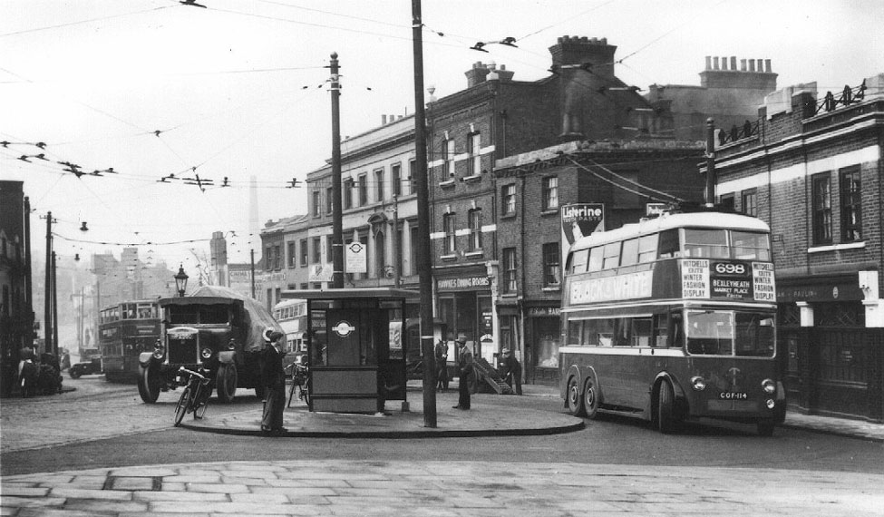 Trams and Trolleybuses in Market Hill, Woolwich