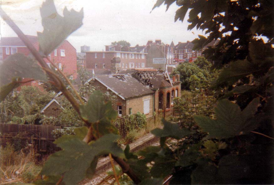 Old Station buildings at Tooting c1980